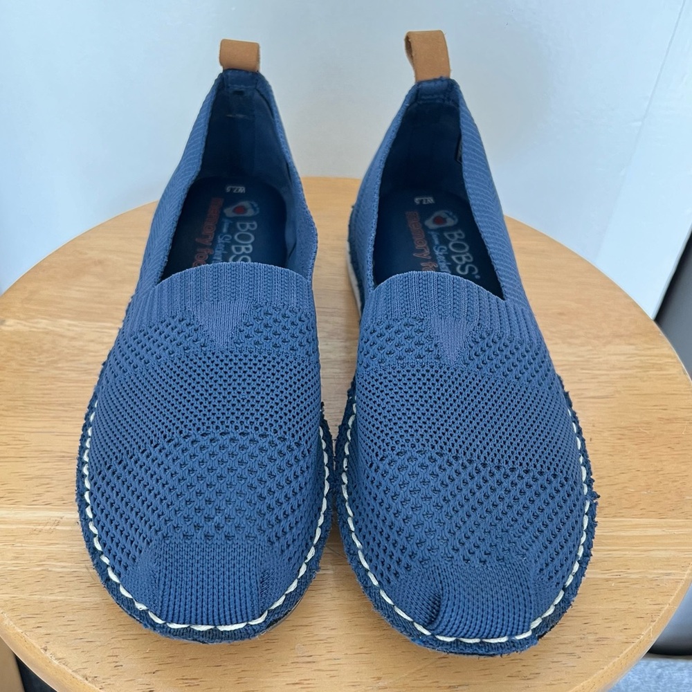 Sketchers BOBS Memory Foam Navy Color Slip-on Women Shoes Size 7.5